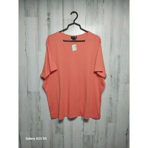 Venezia 26/28 Orange V Neck Short Sleeve Tee NWT